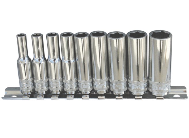 SP - 9PC 1/4 DR 6PT SAE DEEP SOCKET SET 